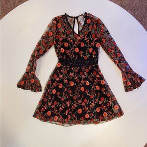 Ultra Pink - Embroidered Dress - Size S